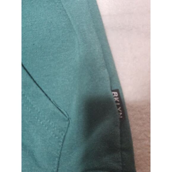 Brooklyn Sweater Women Med Kinetic Research Faded Hoodie Kangaroo Pockets Green - Picture 5 of 13